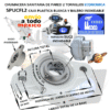 SPUCFL211-32 CHUMACERA ECONOMICA SANITARIA DE PARED 2 TORNILLOS INTERIOR d=2” e=184mm a=224mm z=58.4mm