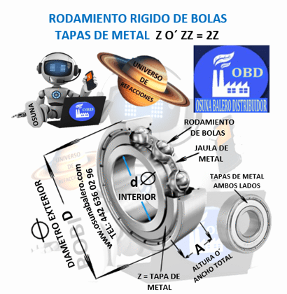 6303-ZZ RODAMIENTO ECONOMIC d=17mm D=47mm A=14 mm