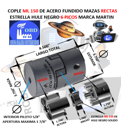 ML 150 COPLE MARTIN MAZAS RECTAS FUNDICION UNIVERSO OSUNA BALERO