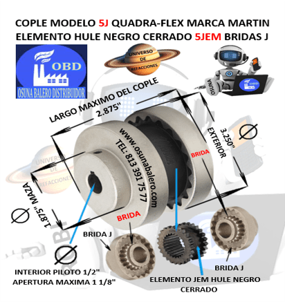 5J COPLE QUADRA-FLEX MARTIN UNIVERSO DE REFACCIONES OSUNA
