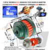 6H COPLE MARTIN QUADRA-FLEX HYTREL NARANJA CERRADO EXTERIOR 4.000” LARGO 3.500”