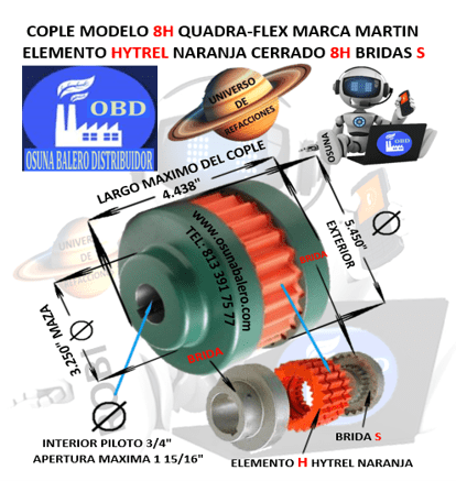 8H COPLE QUADRA-FLEX MARTIN UNIVERSO DE REFACCIONES OSUNA