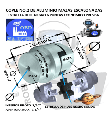 No 2 COPLE DE ALUMINIO PRESISA UNIVERSO OSUNA BALERO