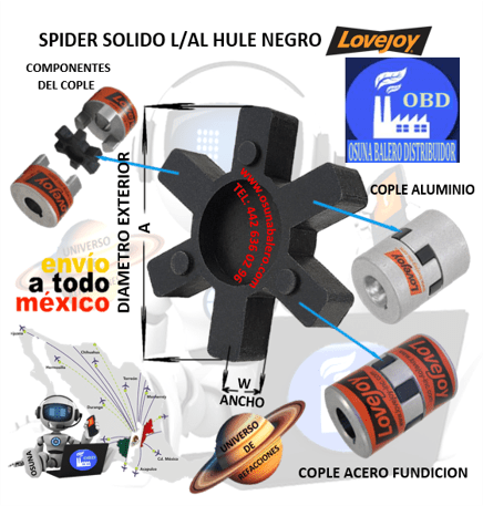 LOVEJOY SPIDER L-AL HULE NEGRO SOLIDO UNIVERSO OSUNA BALERO