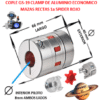 GS19-R COPLE ECONOMIC DE ALUMINIO MAZAS ( 1a ) RECTAS CLAMP PILOTO EXTERIOR 40mm LARGO 66mm
