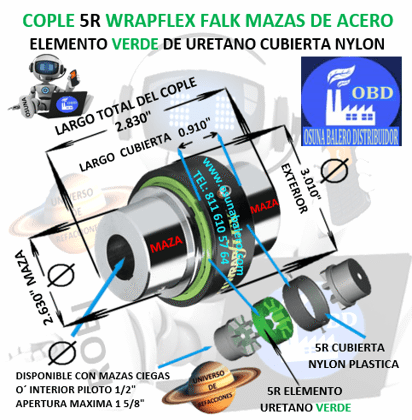 5R COPLE FALK SERIE 10 WRAPFLEX EXTERIOR 3” LARGO 2 13/16”
