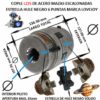 L225 COPLE LOVEJOY TIPO L DE ACERO BARRENO PILOTO 3/4" EXTERIOR 127mm LARGO 136.50mm