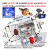 GS-38 2.5 COPLE ROTEX KTR DE ALUMINIO MAZAS ( 1A ) RECTAS CLAMP PILOTO EXTERIOR 80mm LARGO 114mm