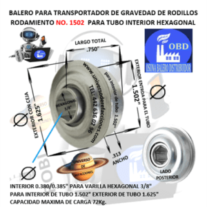 1502 BALERO OBD INTERIOR HEXAGONAL 3/8” PARA INTERIOR DE TUBO DE 1 1/2″