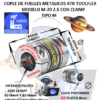 M-20 2.5 COPLE TOOLFLEX KTR DE FUELLES METALICOS CON CLAMP EXTERIOR DH=40mm LARGO L=62mm INTERIOR d1 y d2 =8mm