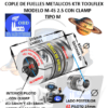 M-45 2.5 COPLE TOOLFLEX KTR DE FUELLES METALICOS CON CLAMP EXTERIOR DH=83mm LARGO L=86.5mm INTERIOR d1 y d2 =14mm