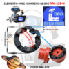 NM-128-N ELEMENTO OBD DE HULE NEOPRENO NEGRO EXTERIOR 128mm ANCHO 27.5mm