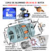 GR-24 AL-D-1-1a COPLE ROTEX (KTR) DE ALUMINO MAZAS COMBINADAS (1-1a) EXTERIOR 55mm LARGO 78mm CON ESTRELLA PURPURA O´ NARANJA