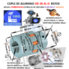 GR-28 AL-D-1-1a COPLE ROTEX (KTR) DE ALUMINO MAZAS COMBINADAS (1-1a) EXTERIOR 65mm LARGO 90mm CON ESTRELLA PURPURA O´ NARANJA